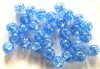 30 10mm Light Sapphire Crackle Beads